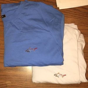 Large gregnorman shirts blue euc white guc